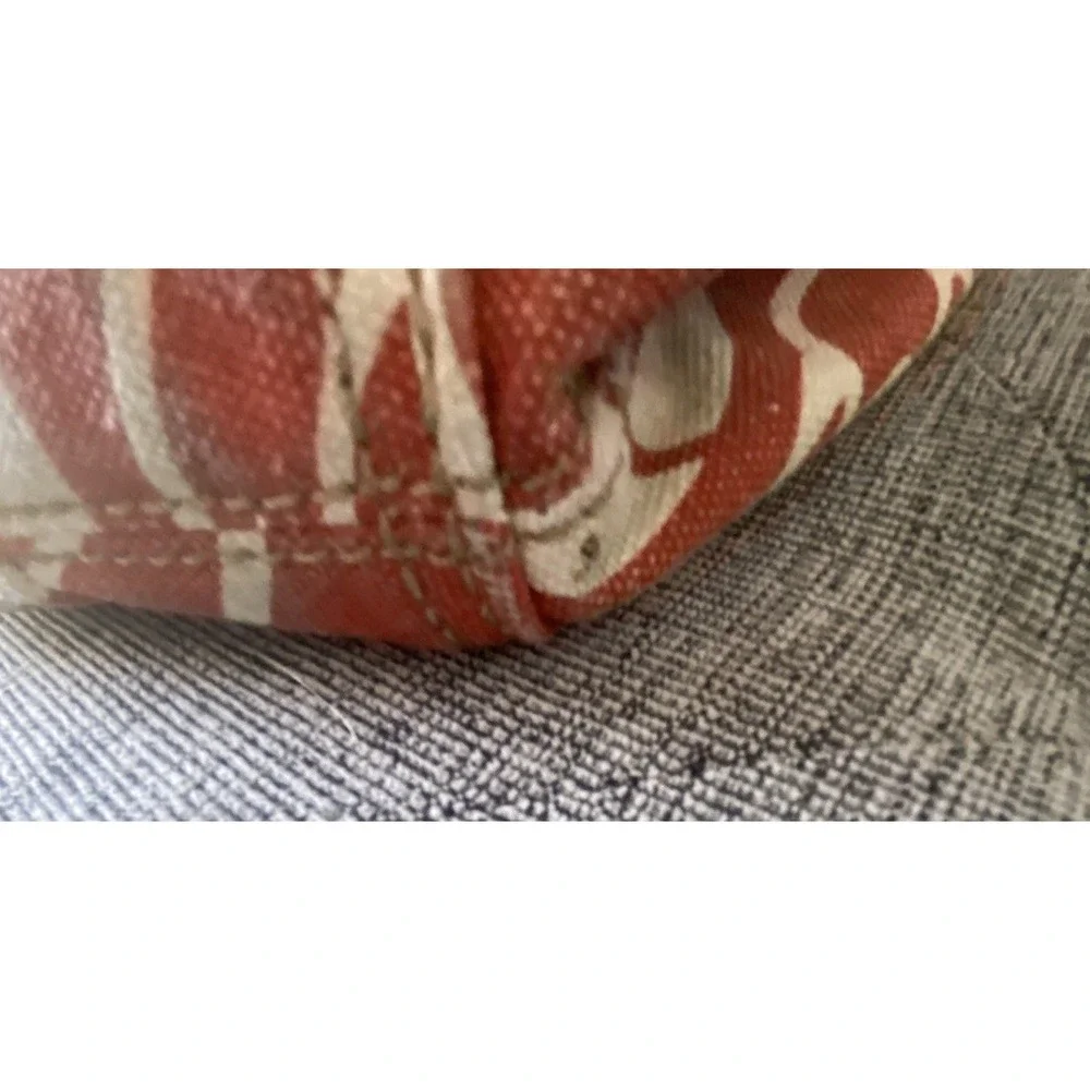 Vintage Fossil Red Floral Canvas Hobo‎ Shoulder Bag
